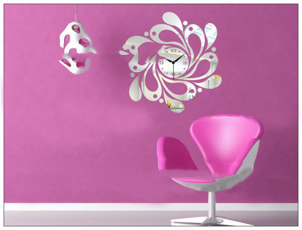 Hot Sale Preciser Mirror Wall Clock For Living Room Office Kitchen - Image 3