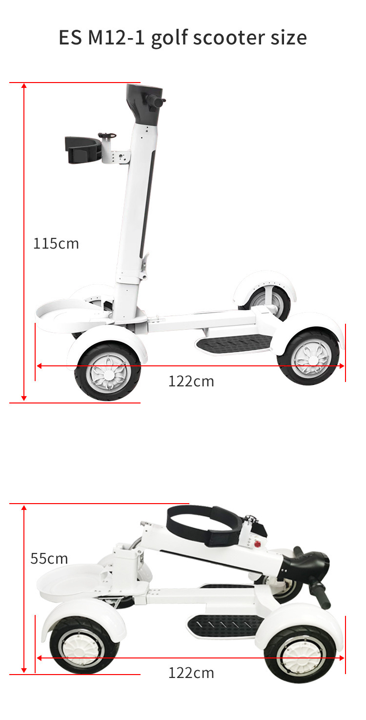 Four Wheel Golf Electric Folding Light Longboard Lawn Course Scooter - الصورة 6