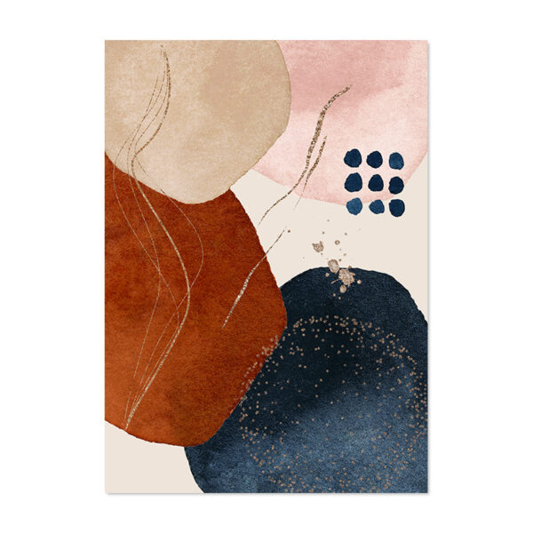 Abstract Watercolor Geometric Shapes Artwork Canvas Painting Poster - Image 10