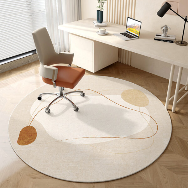 ⁦Living Room Round Carpet Household Absorbent Non-slip Crystal Velvet Carpet⁩ - الصورة ⁦2⁩