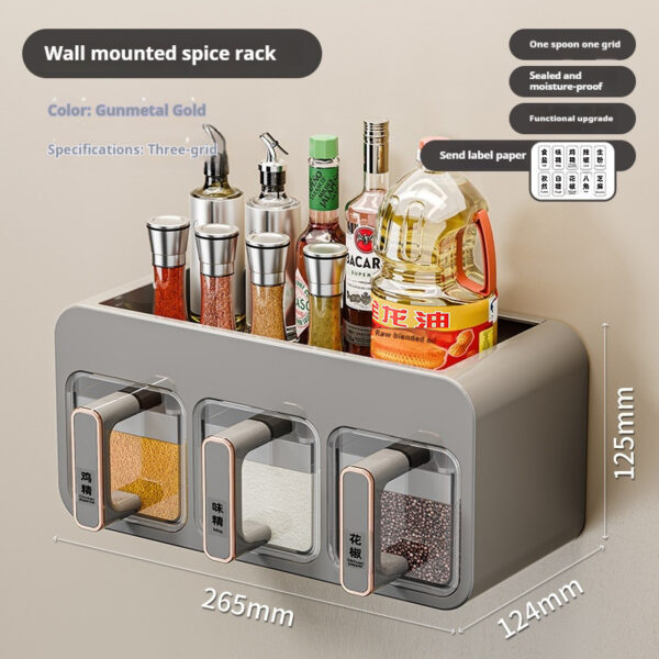 Household Kitchen Wall Hanging Decoration Type Condiment Storage Box - Image 9