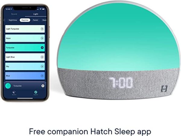 Hatch Restore Smart Clock Small Night Light Atmosphere Light Baby Audio Monitor Sleep Instrument White Noise - Image 2
