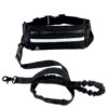 Hands Free Dog Leash Pet Walking And Training Belt With Shock Absorbing Bungee Leash For Up To 180lbs Large Dogs Phone Pocket And Water Bottle Holder