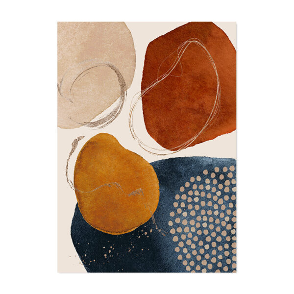 Abstract Watercolor Geometric Shapes Artwork Canvas Painting Poster - Image 8
