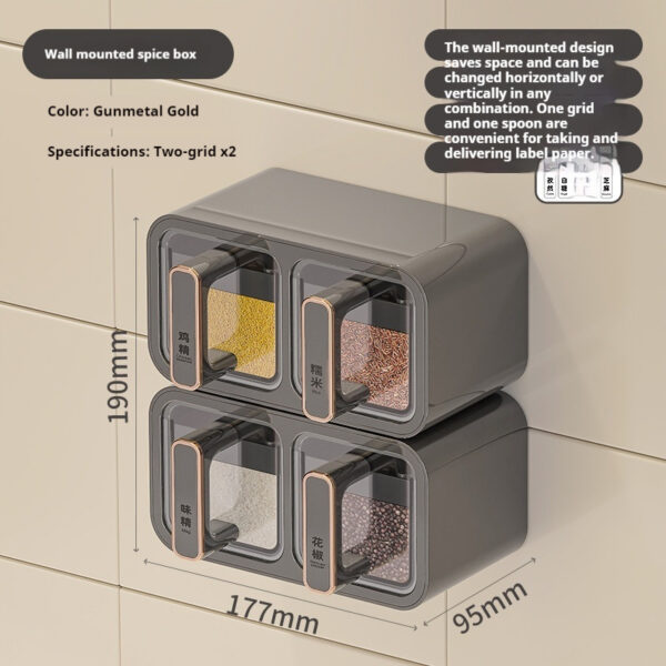 Household Kitchen Wall Hanging Decoration Type Condiment Storage Box - Image 4
