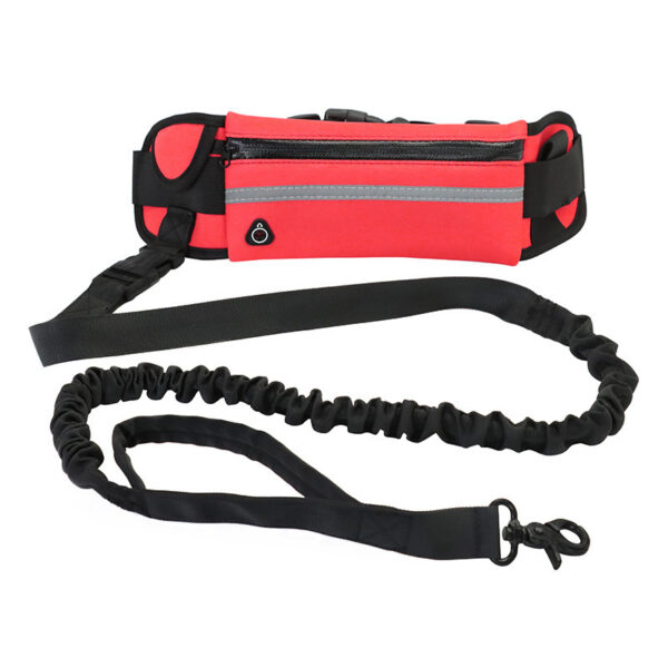 ⁦Hands Free Dog Leash Pet Walking And Training Belt With Shock Absorbing Bungee Leash For Up To 180lbs Large Dogs Phone Pocket And Water Bottle Holder⁩ - الصورة ⁦6⁩