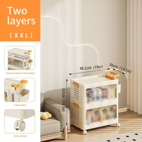 ⁦Children's Folding Storage Cabinet⁩ - الصورة ⁦3⁩