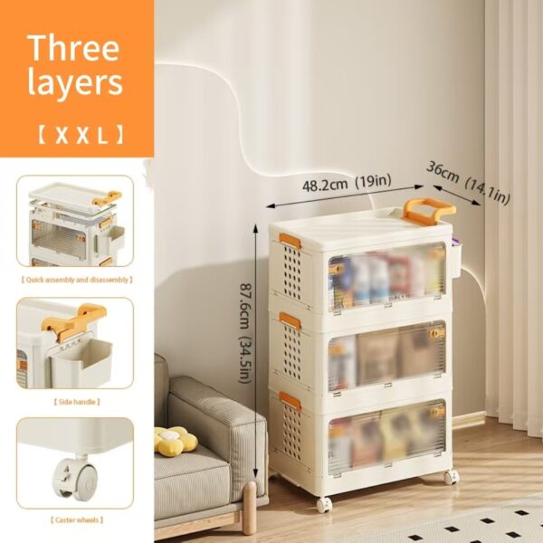 ⁦Children's Folding Storage Cabinet⁩ - الصورة ⁦5⁩