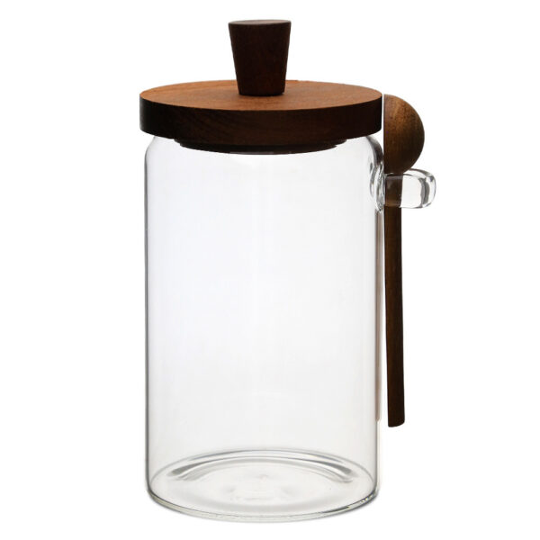 Glass Coffee Jars With Spoons, Candy Jars, Biscuit Jars, Storage Jars, Tea Jars