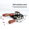 Coffee Tamper Base Accessory 304 Stainless Steel With Solid Wood Handle 58mm