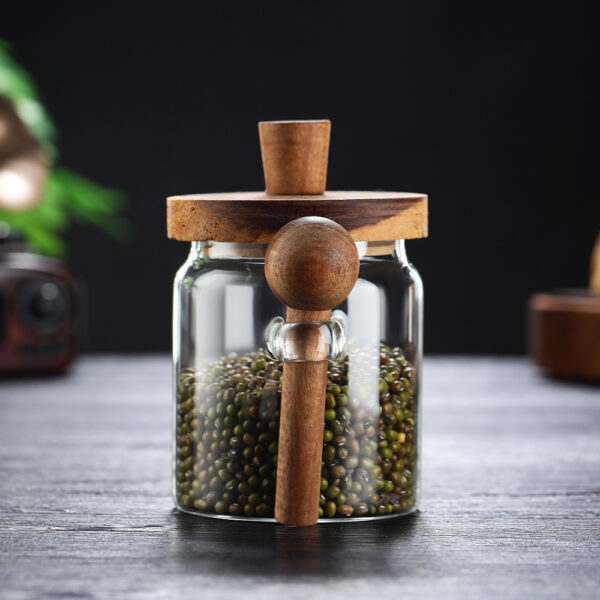 Glass Coffee Jars With Spoons, Candy Jars, Biscuit Jars, Storage Jars, Tea Jars